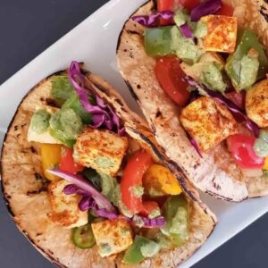 Tangy paneer taco