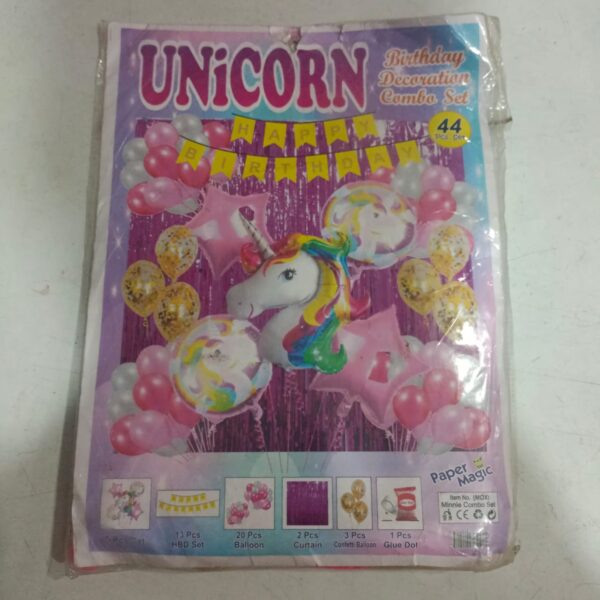 Unicorn Birthday Decoration Combo Set (44pcs.)